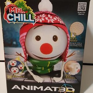 New MR CHILL 3D animated 12" talking , singing, joking snowman BRAND NEW in box